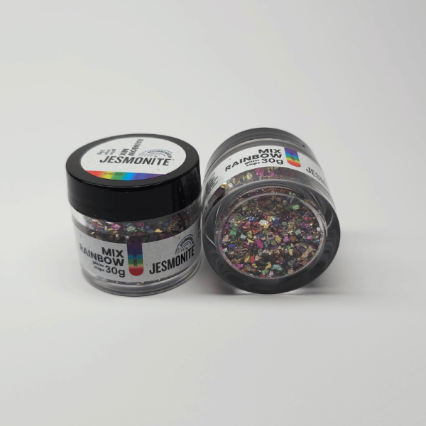 Glitzerchips 30g - Rainbow Mix - Regenbogen Mix